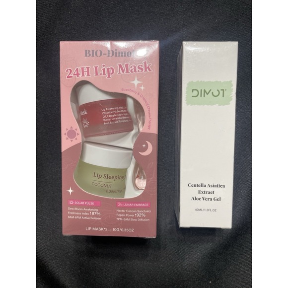 Dimot Other - Bio-Dimot 24H Lip Mask Set + Dimot Aloe Vera Gel Skincare Lot New Sealed